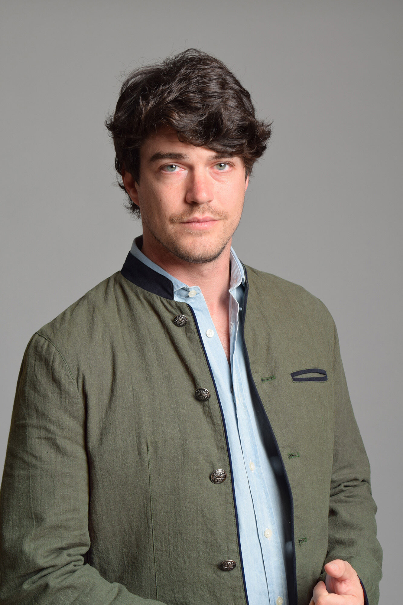 Cloking Austrian linen and suede jacket