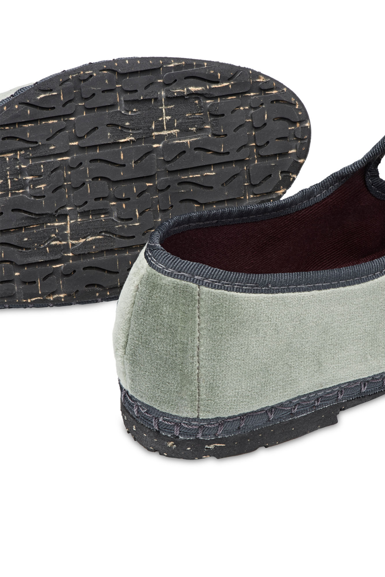 Flabelus Velvet Mary Jane Kaki