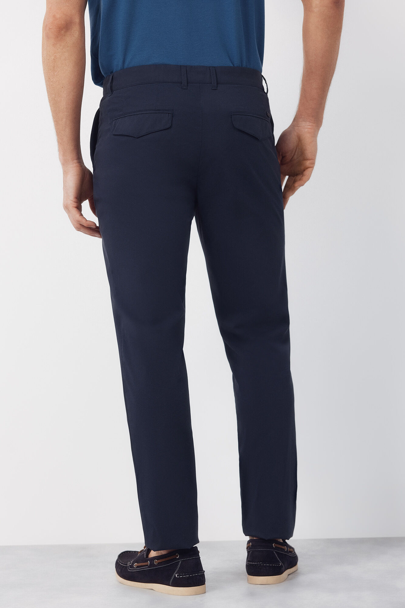 Cortefiel Lightweight slim technical chinos Navy