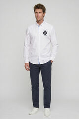Valecuatro Camisa semibordada United Polo Branco