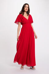 Morgan Vestido comprido fluido Vermelho