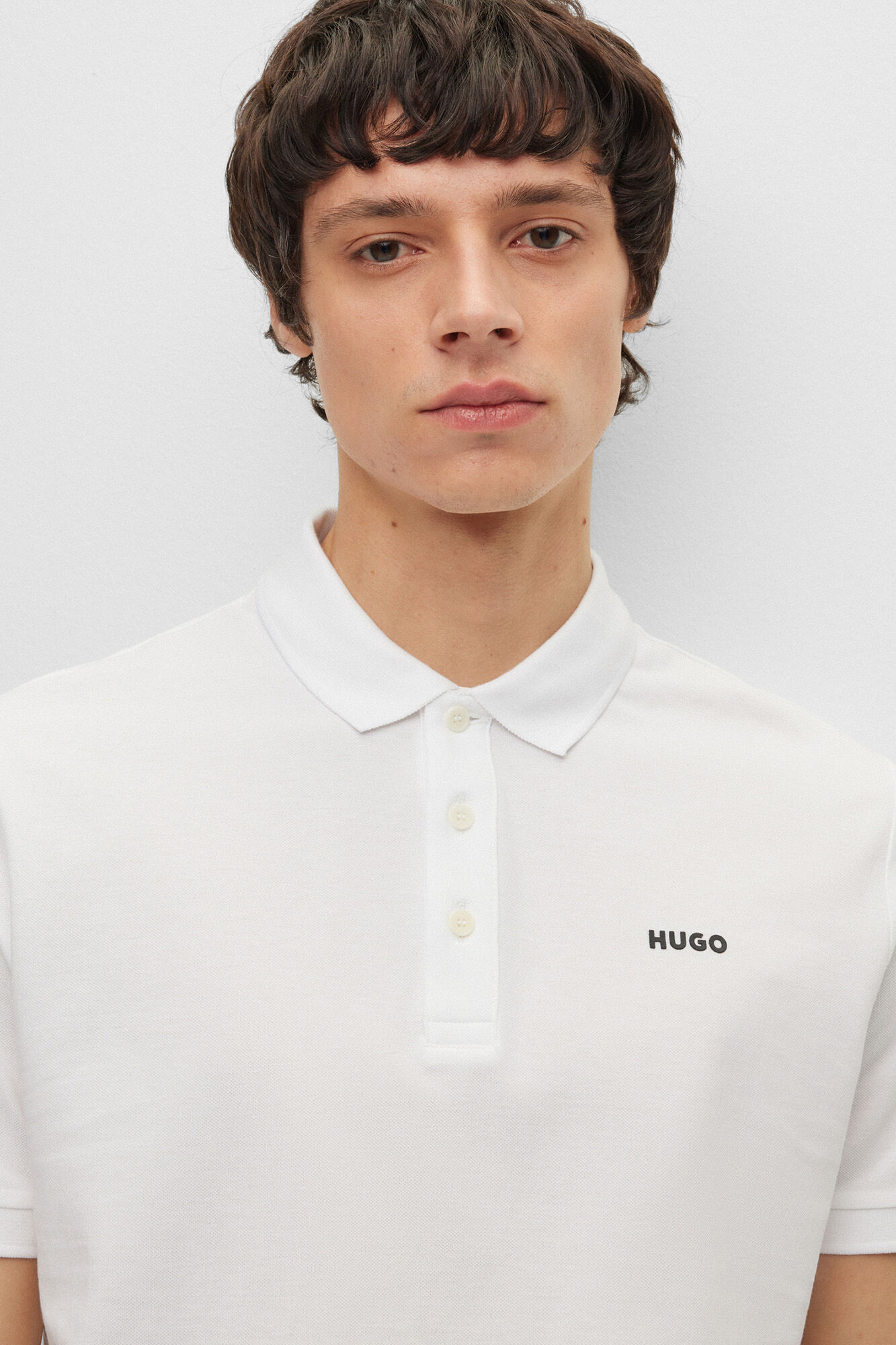HUGO Short-sleeved polo shirt White