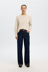 Selected Wool and alpaca jumper Beige