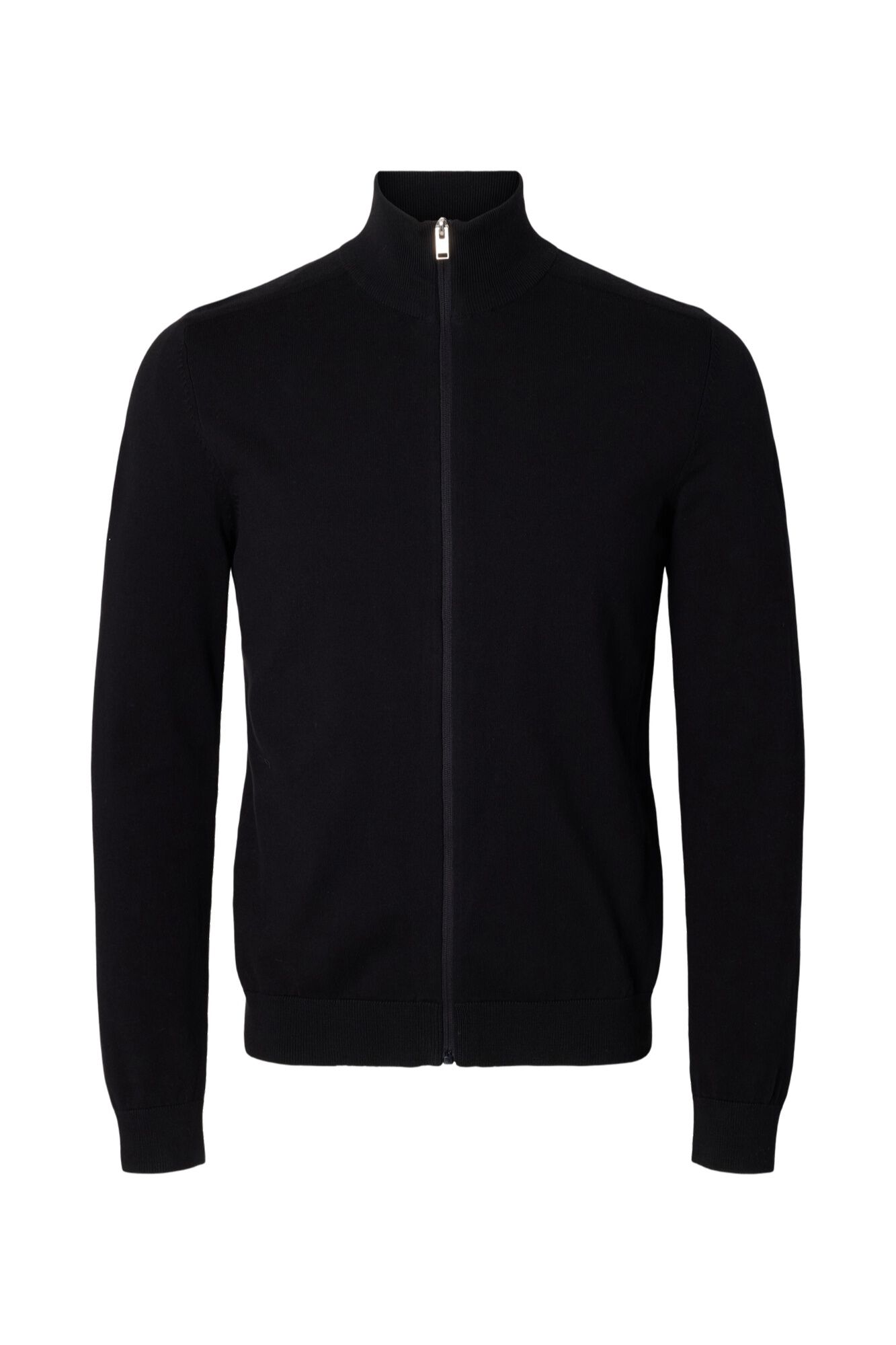 Selected High neck cardigan Black