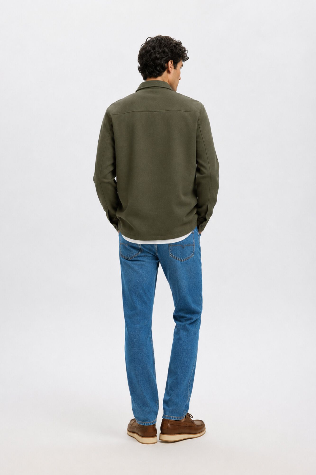 Selected Jacket with buttons Dark green
