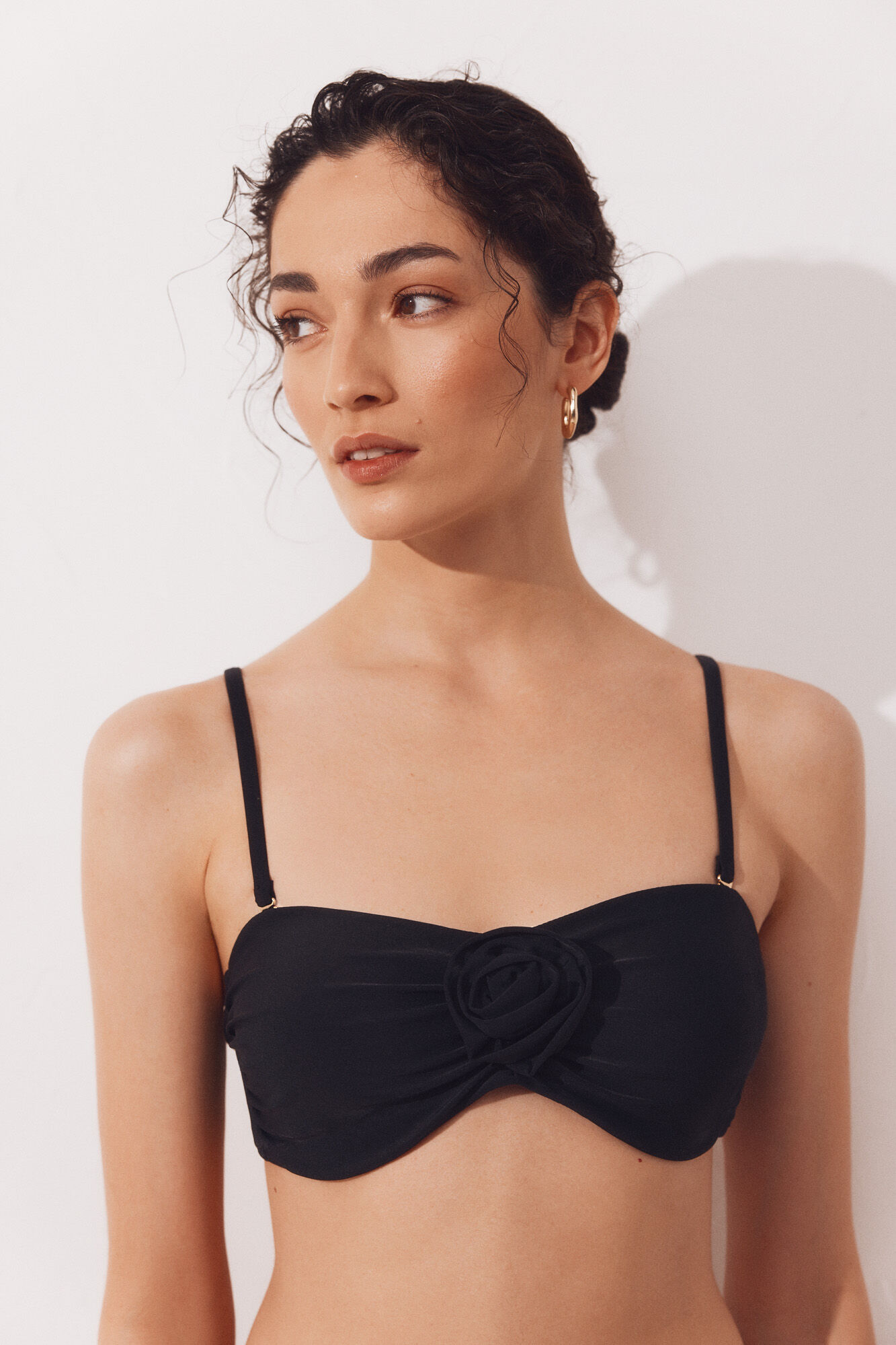 Cortefiel Floral bandeau bikini top