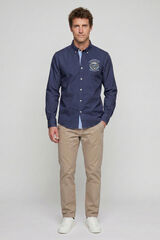 Valecuatro Camisa semibordada United Polo Azul