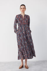 Cortefiel Vestido fluido estampado Multicolorido