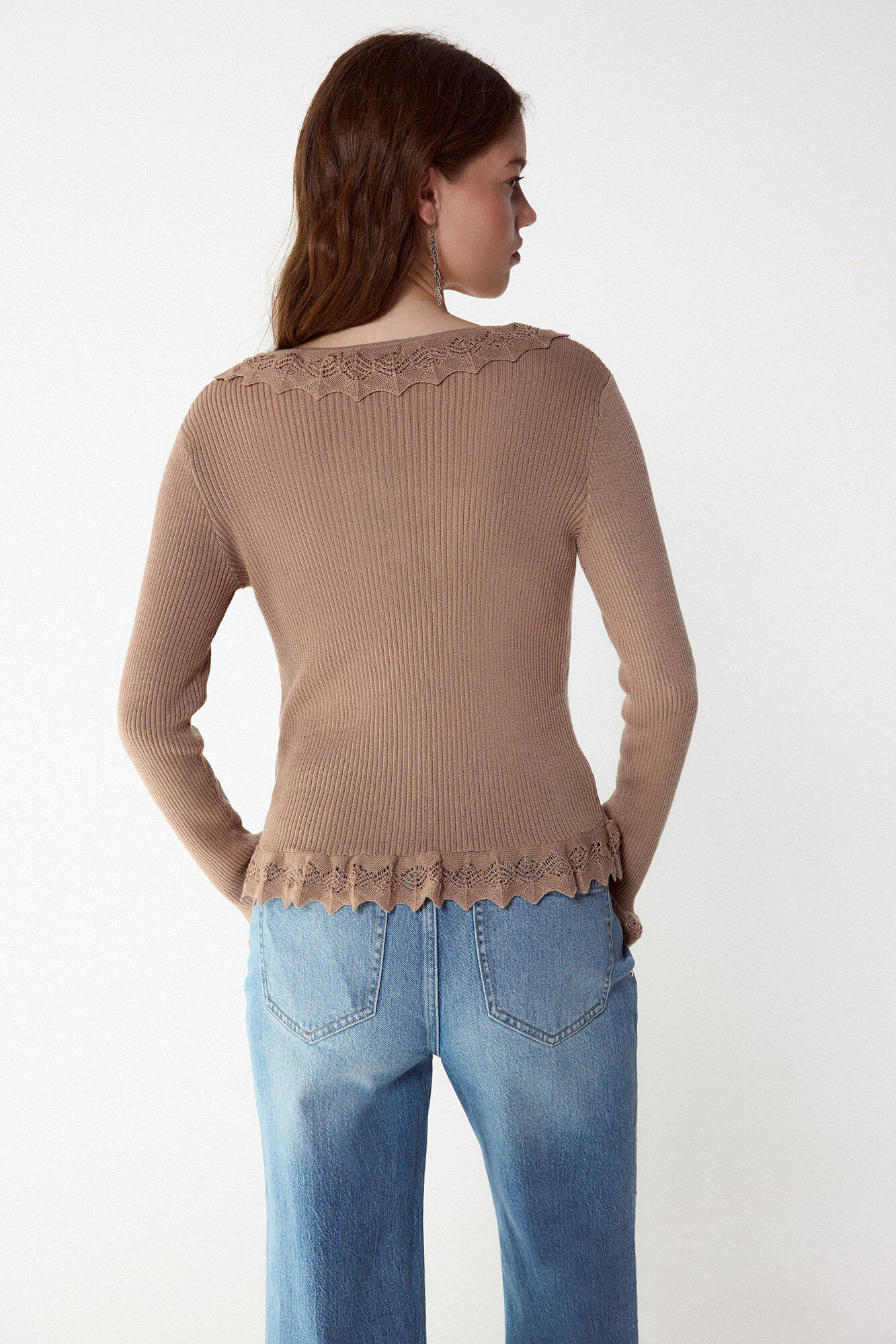 Slowlove Degrad&eacute; knit jumper Brown