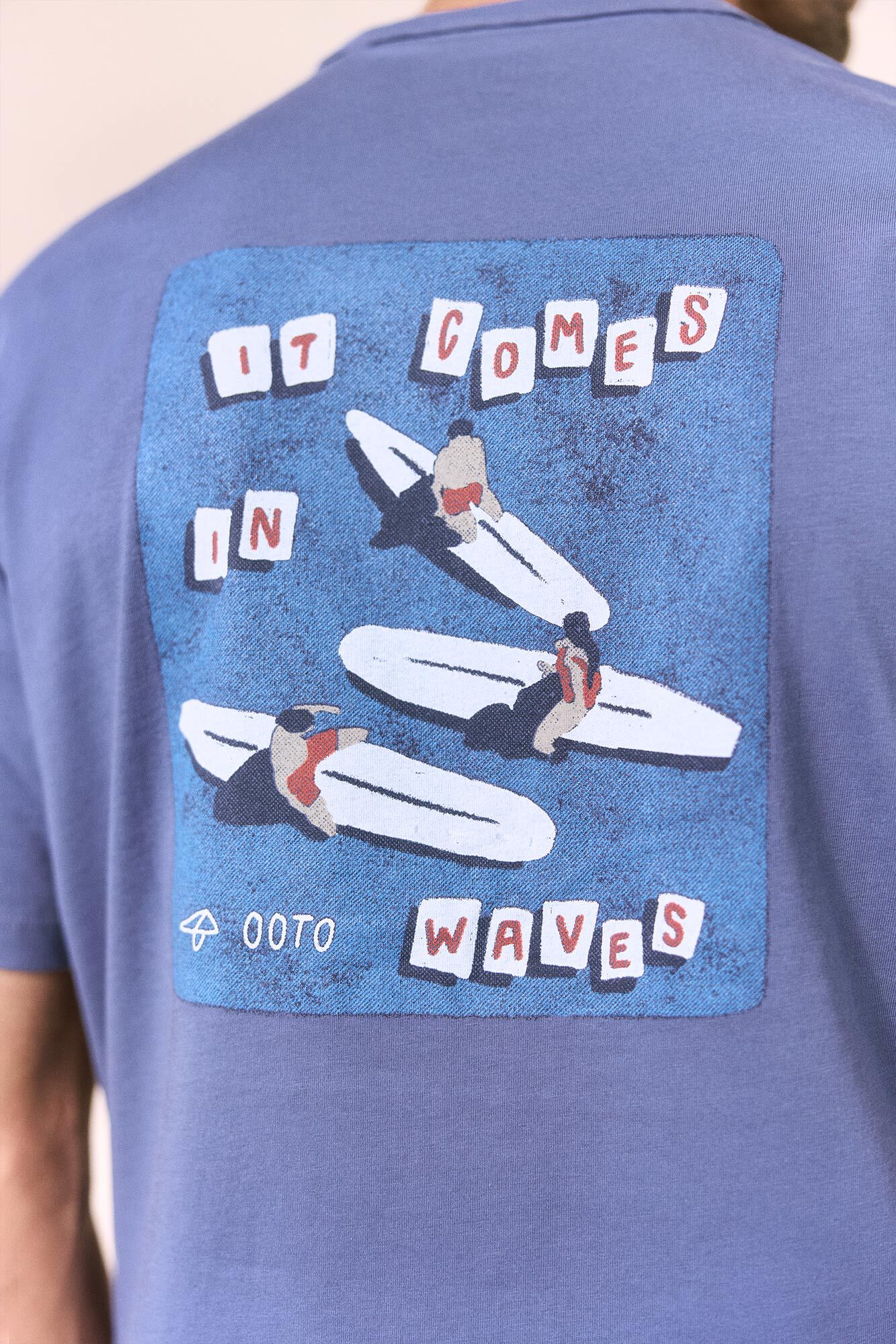 OOTO Washed graphic T-shirt Navy