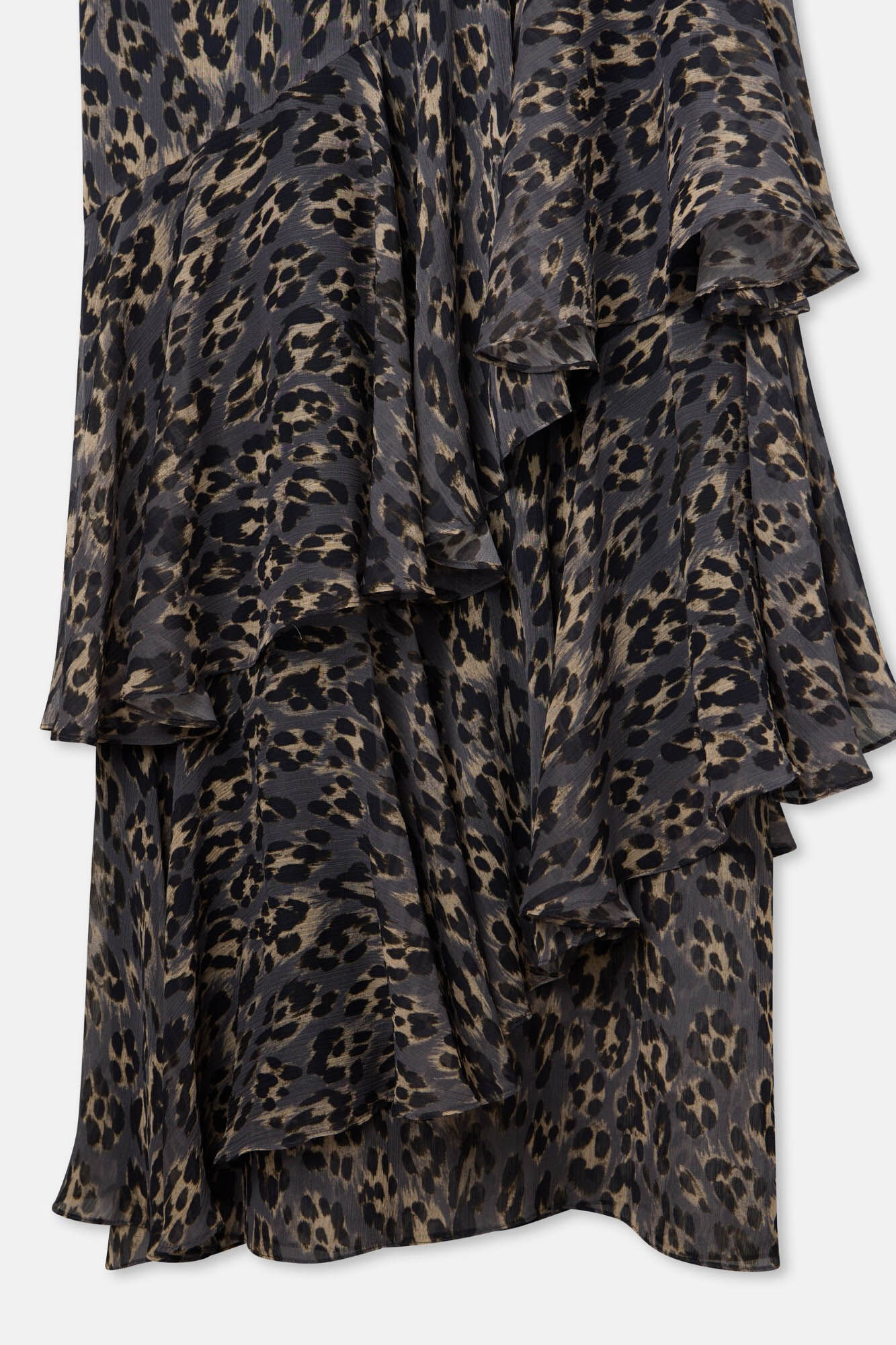 Silbon Long animal print dress Printed blue