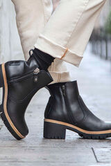 Panama Jack Botins de pele com forro de pele Preto