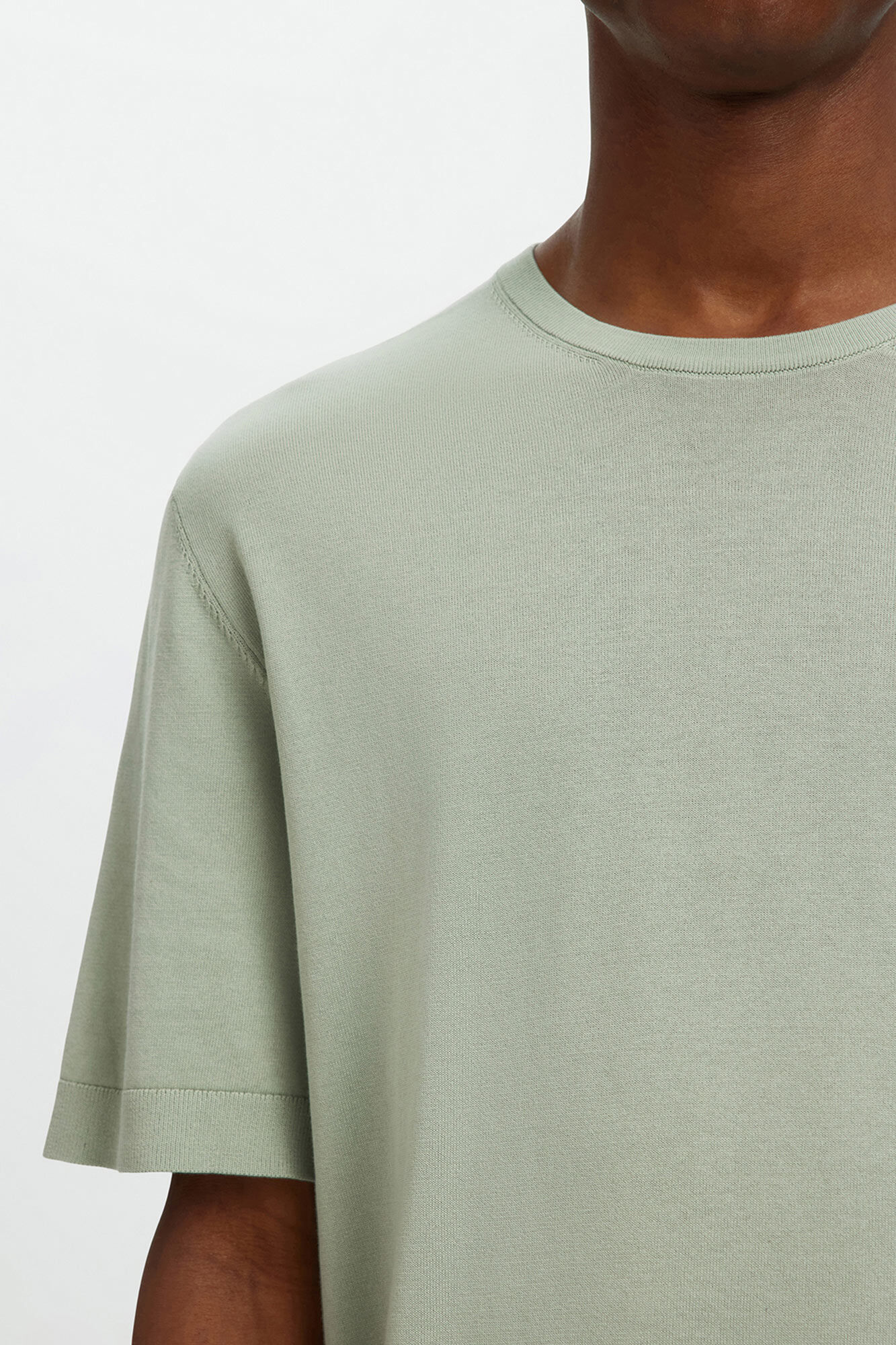 Selected Plain jersey men's short sleeve T-shirt