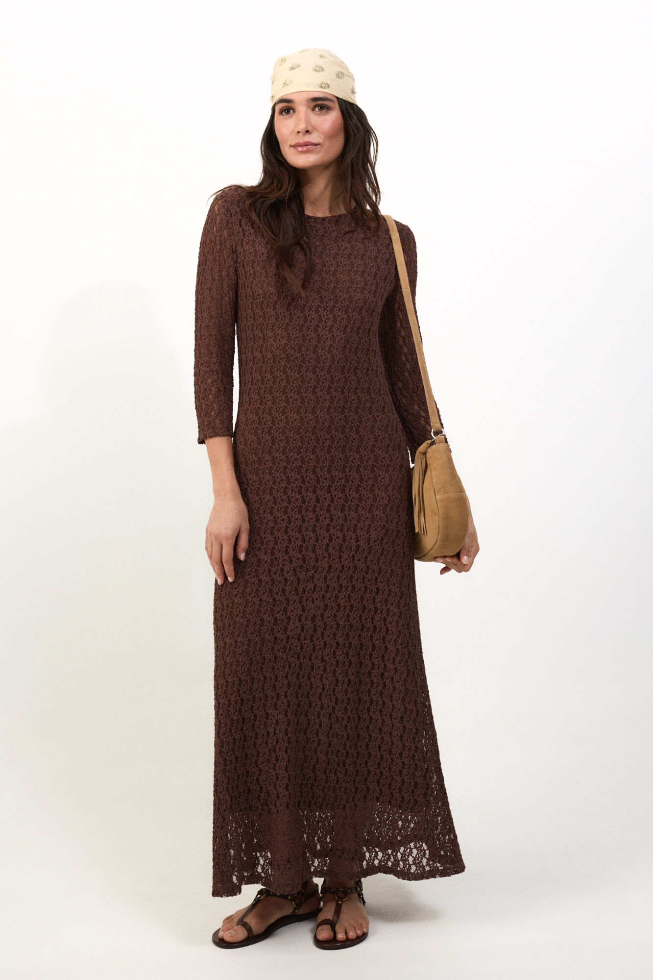 Slowlove Vestido largo lencero Brown