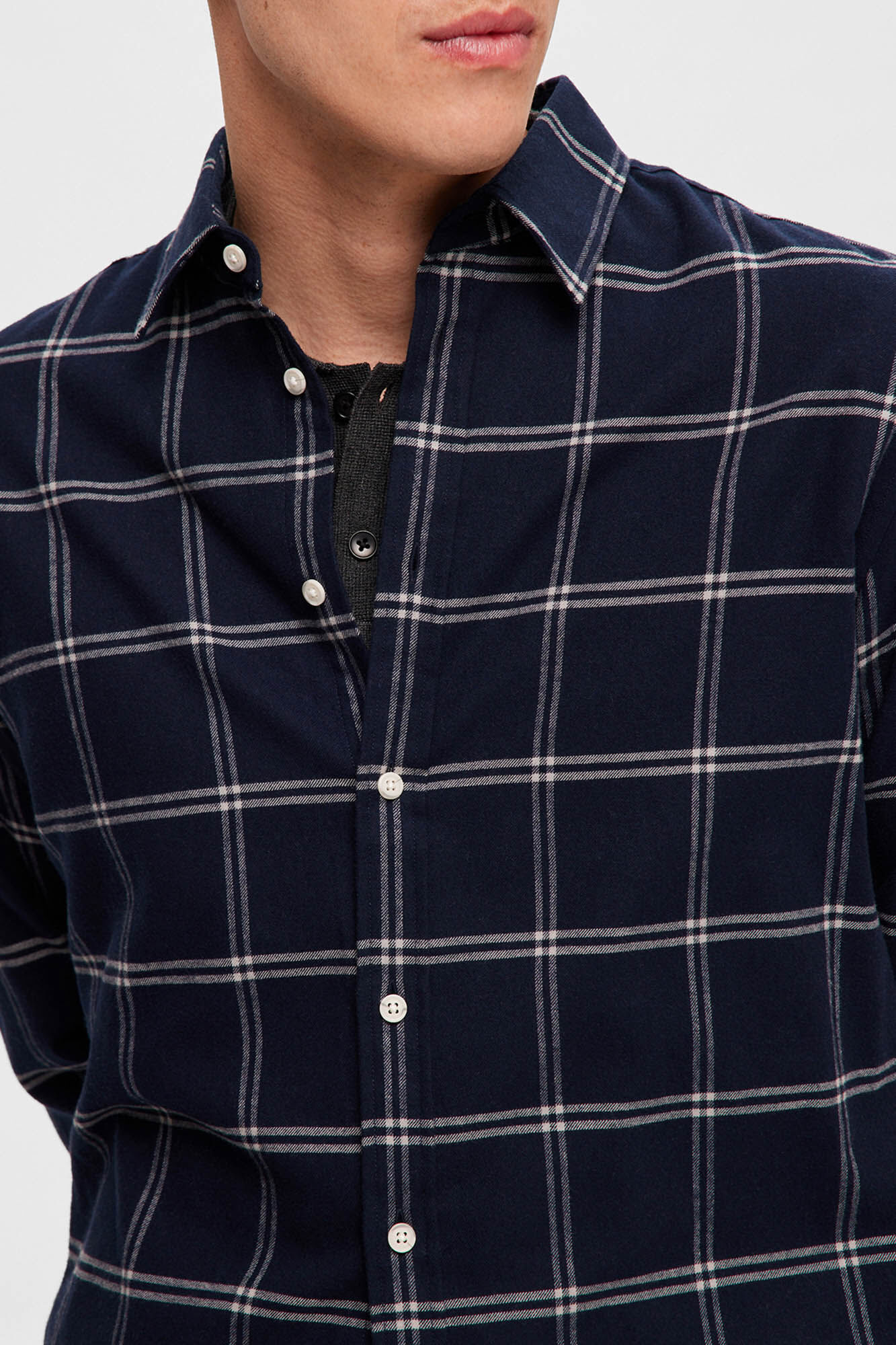 Selected Camisa de manga comprida com corte slim