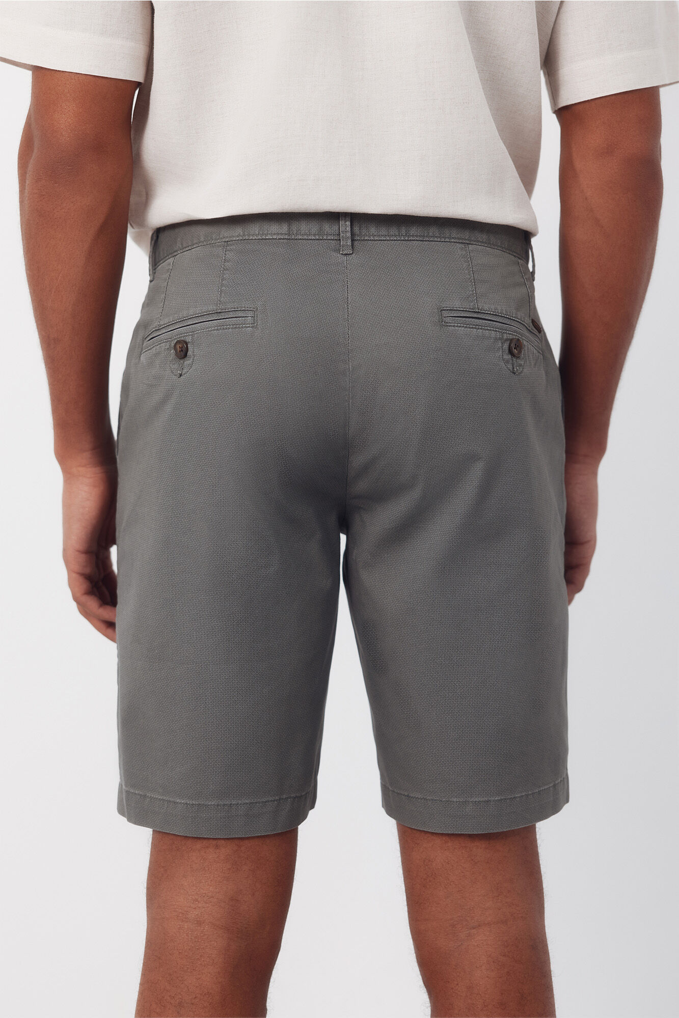 Cortefiel Lightweight regular chino Bermuda shorts Kaki