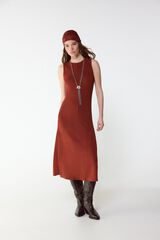Slowlove Structured basic dress Brown