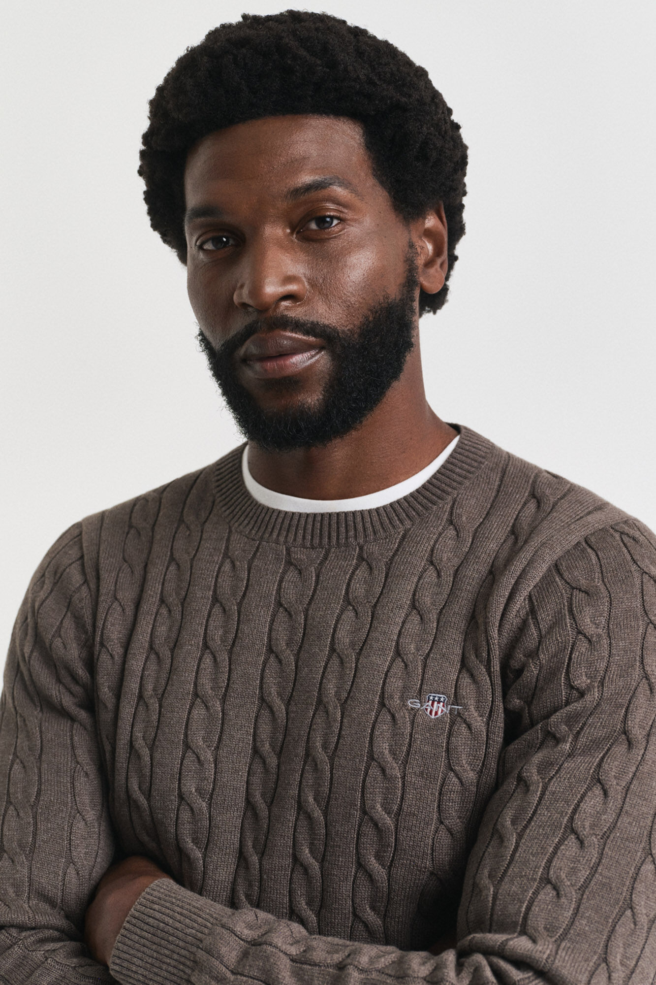 Gant Round neck jumper Dark brown