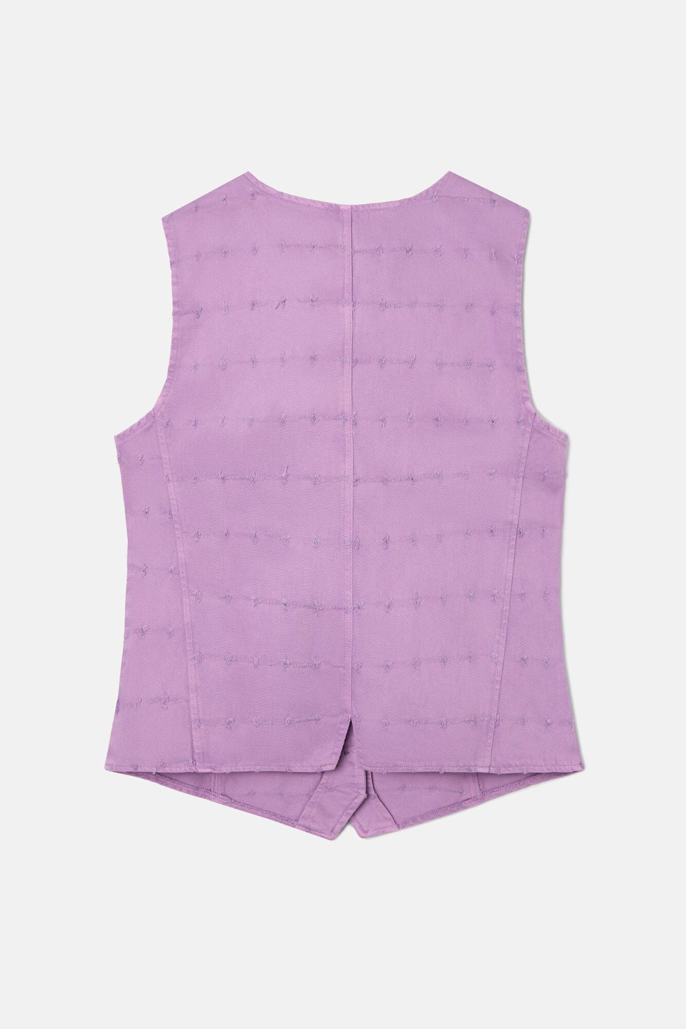Silbon Openwork denim vest Purple