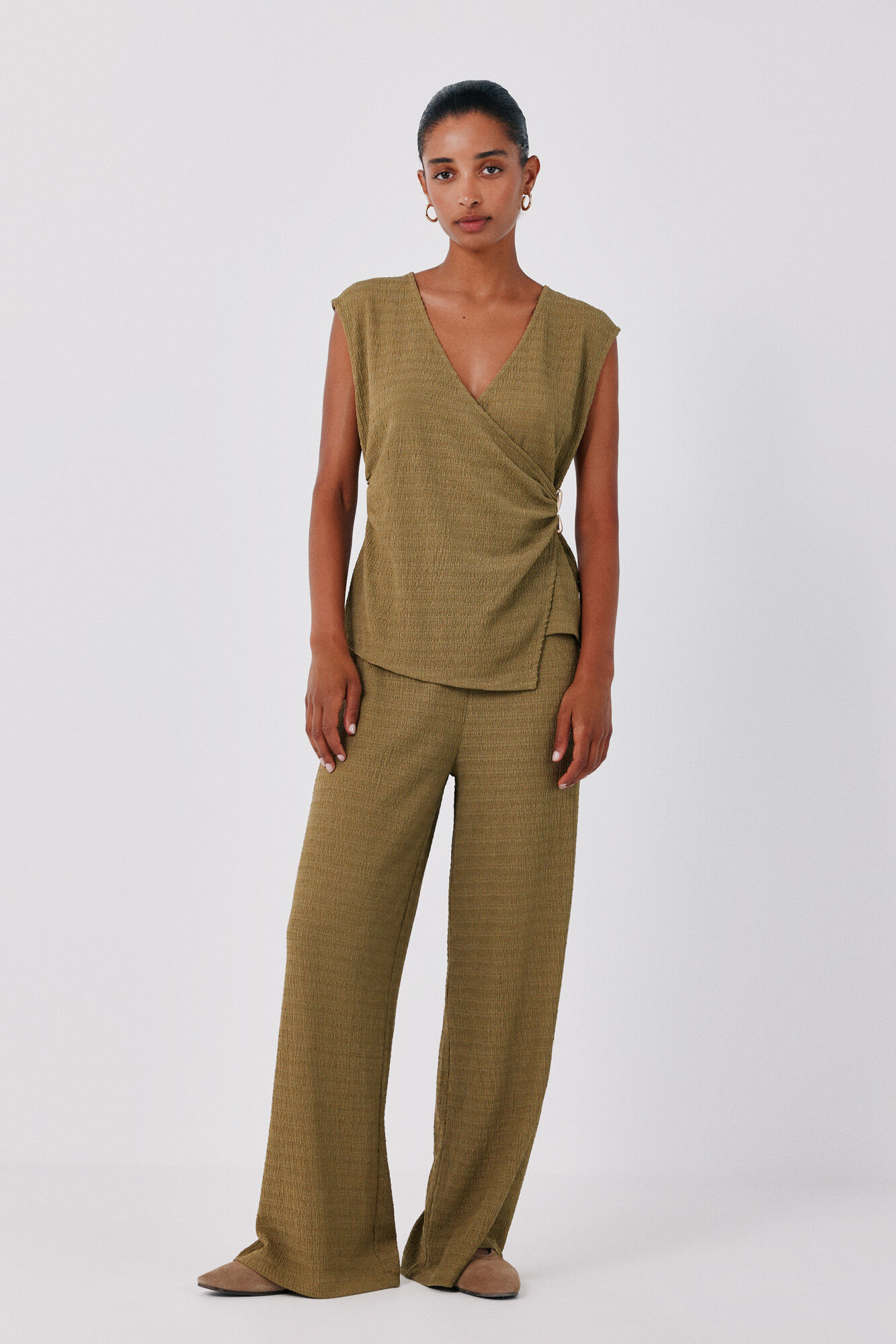 Cortefiel Wide knit trousers
