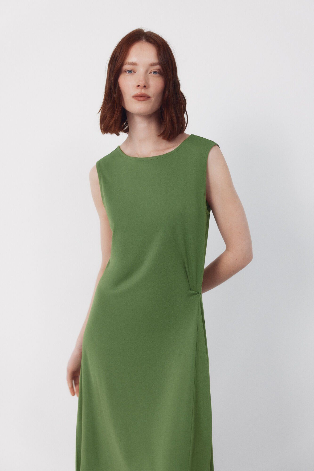 Cortefiel Vestido com n&oacute; lateral Verde