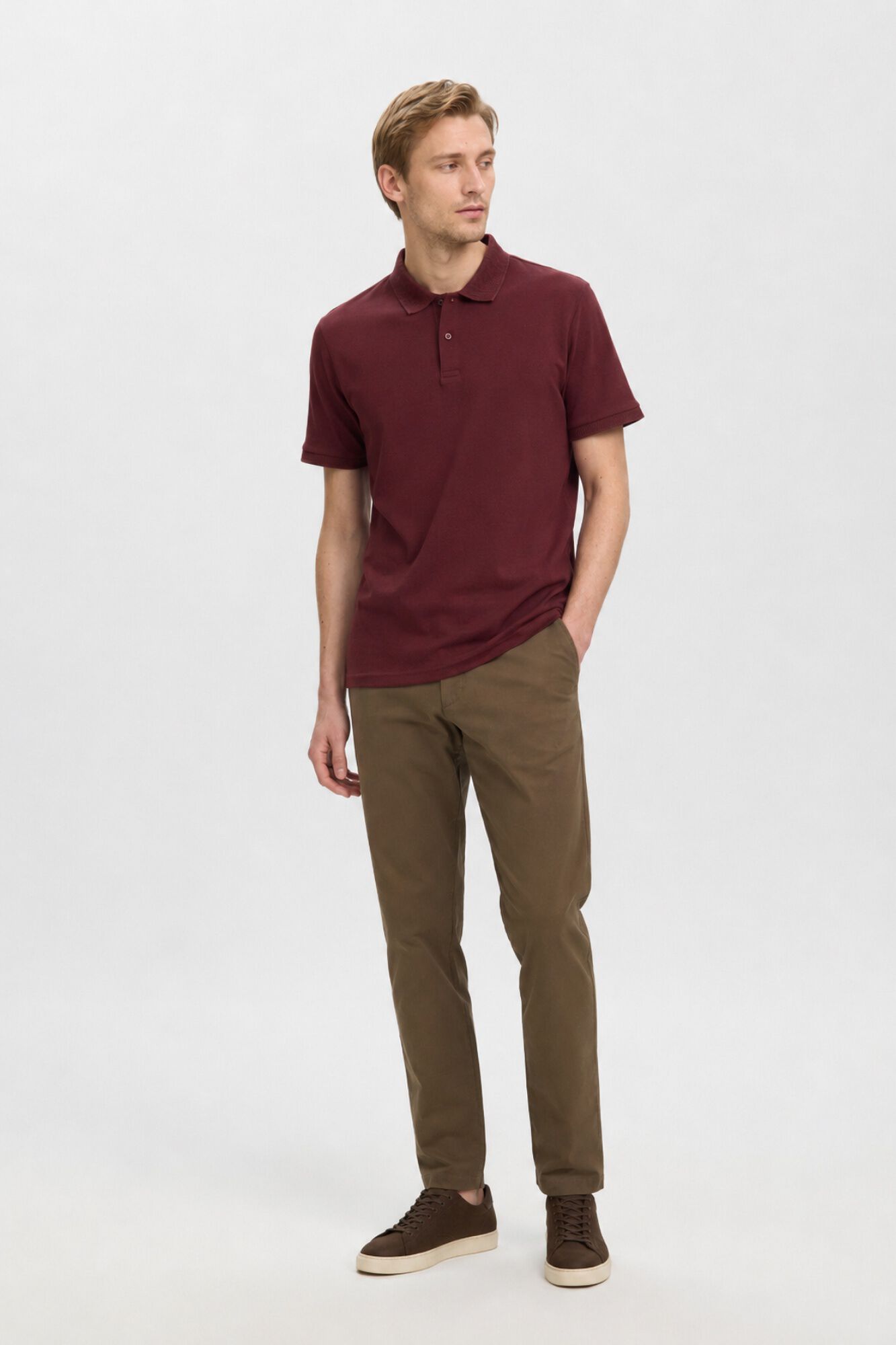 Selected Polo b&aacute;sico piqu&eacute;