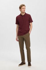 Selected Piqu&eacute; basic polo shirt Red