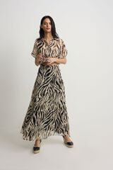 Silbon Saia comprida estampado animal print Tostado