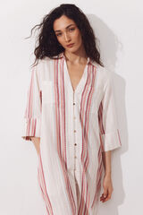 Cortefiel Lurex shirt kaftan Pink