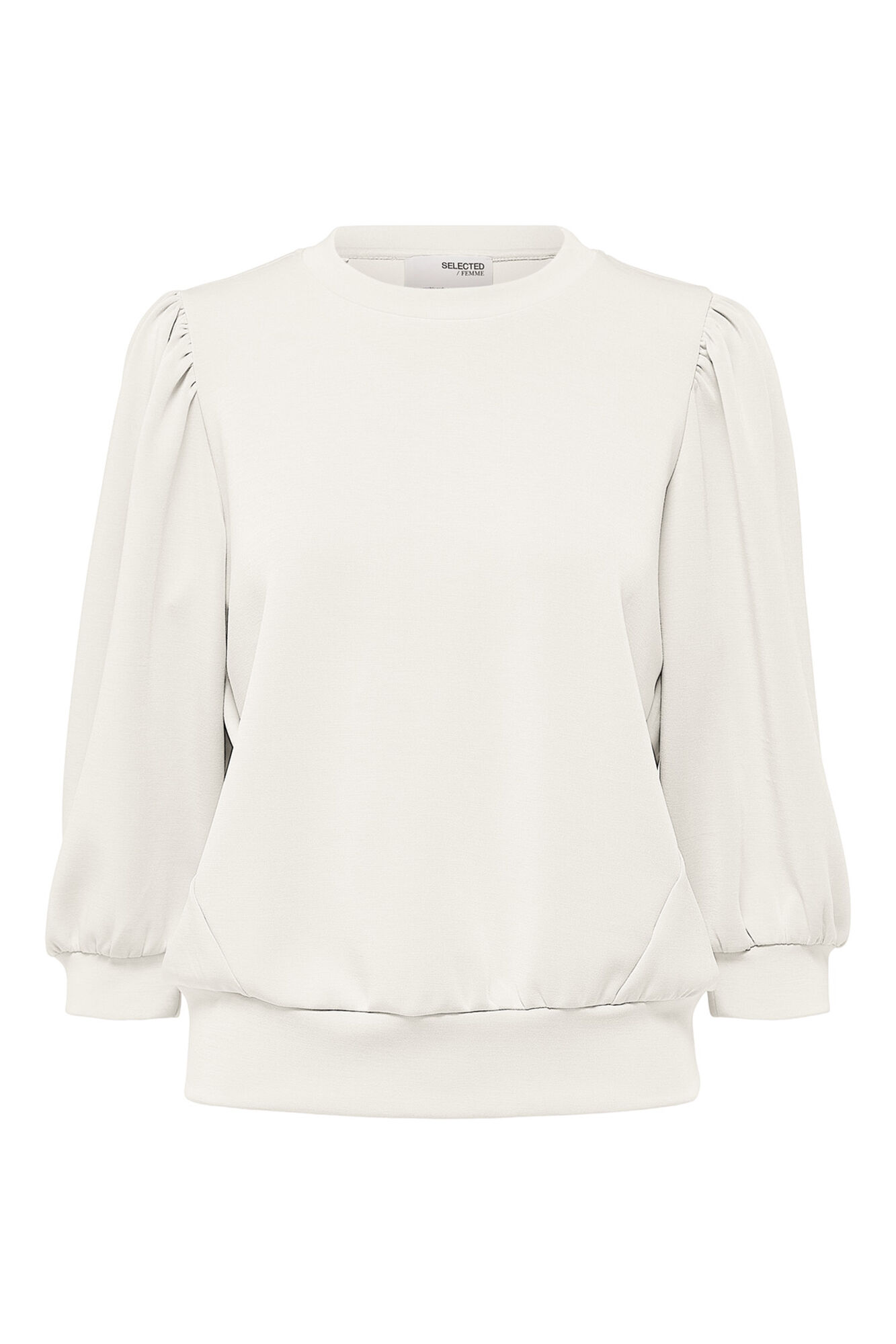 Selected Top manga bufante Branco