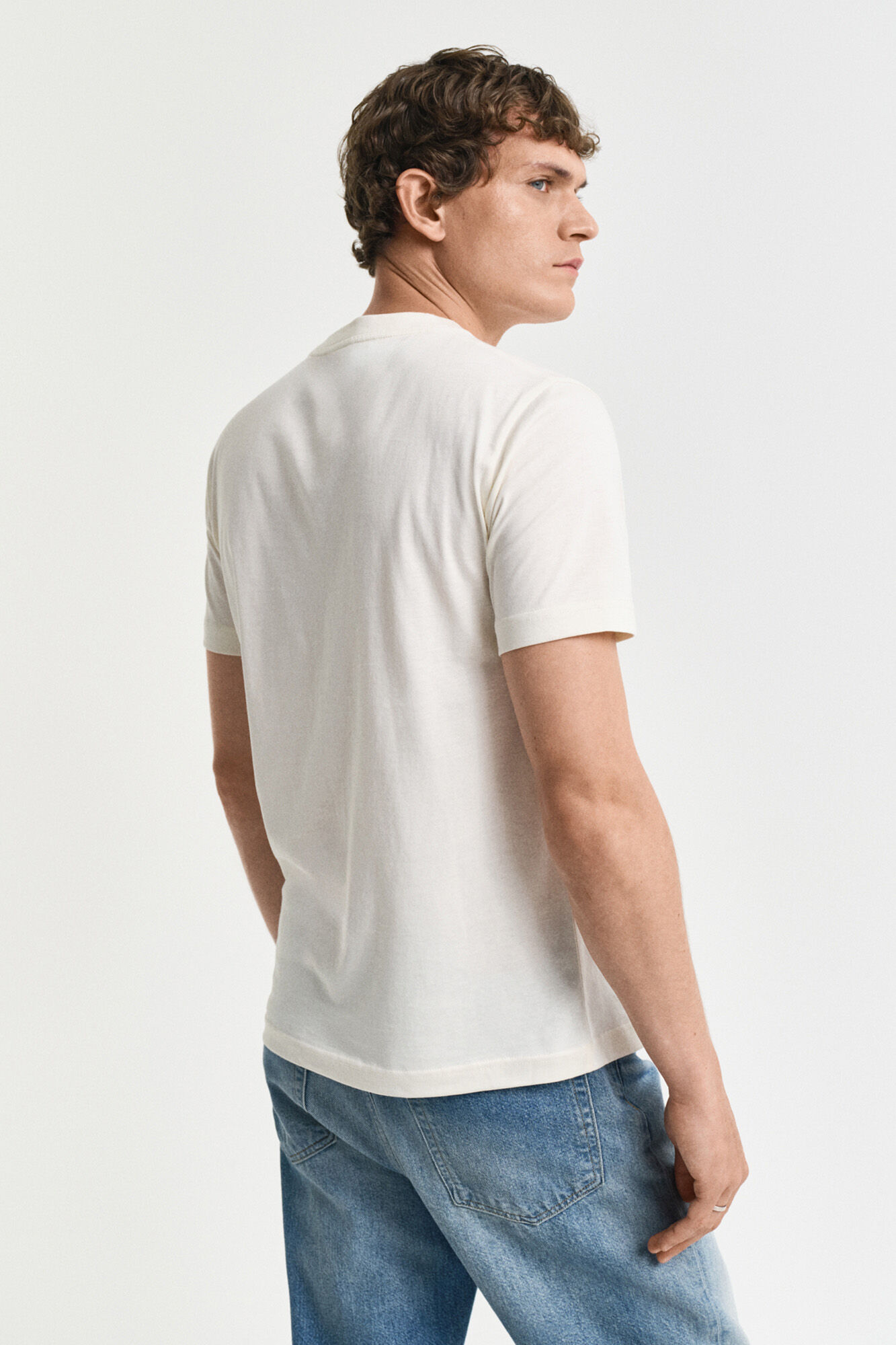 Gant Camiseta gr&aacute;fica GANT pequena Ecru