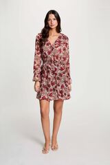 Morgan V-neck chiffon dress Multicolour