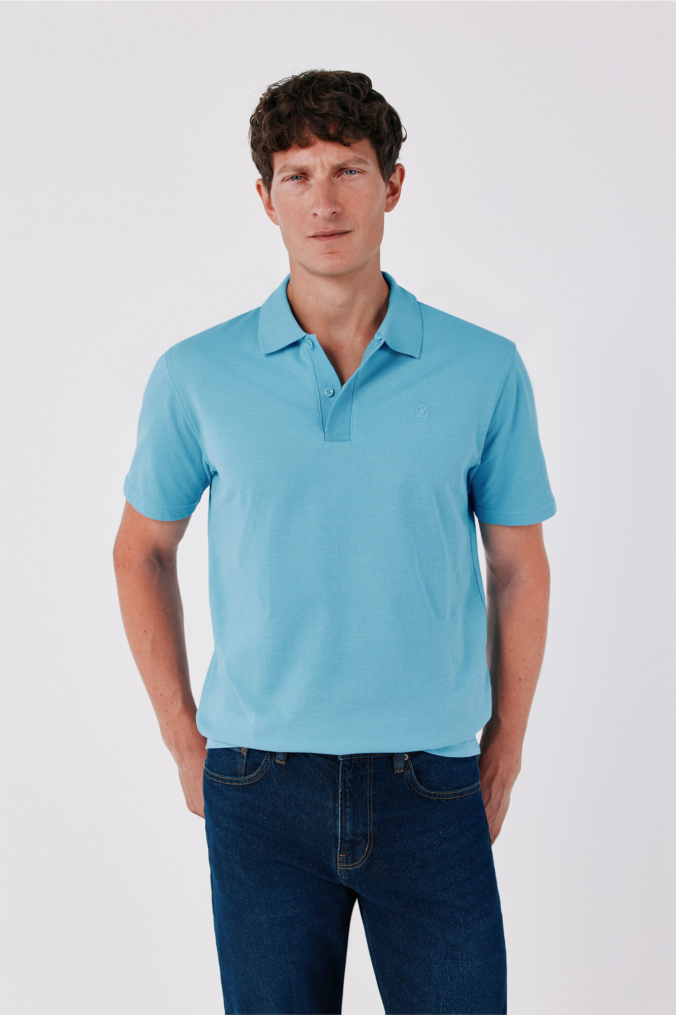 Cortefiel Textured polo shirt
