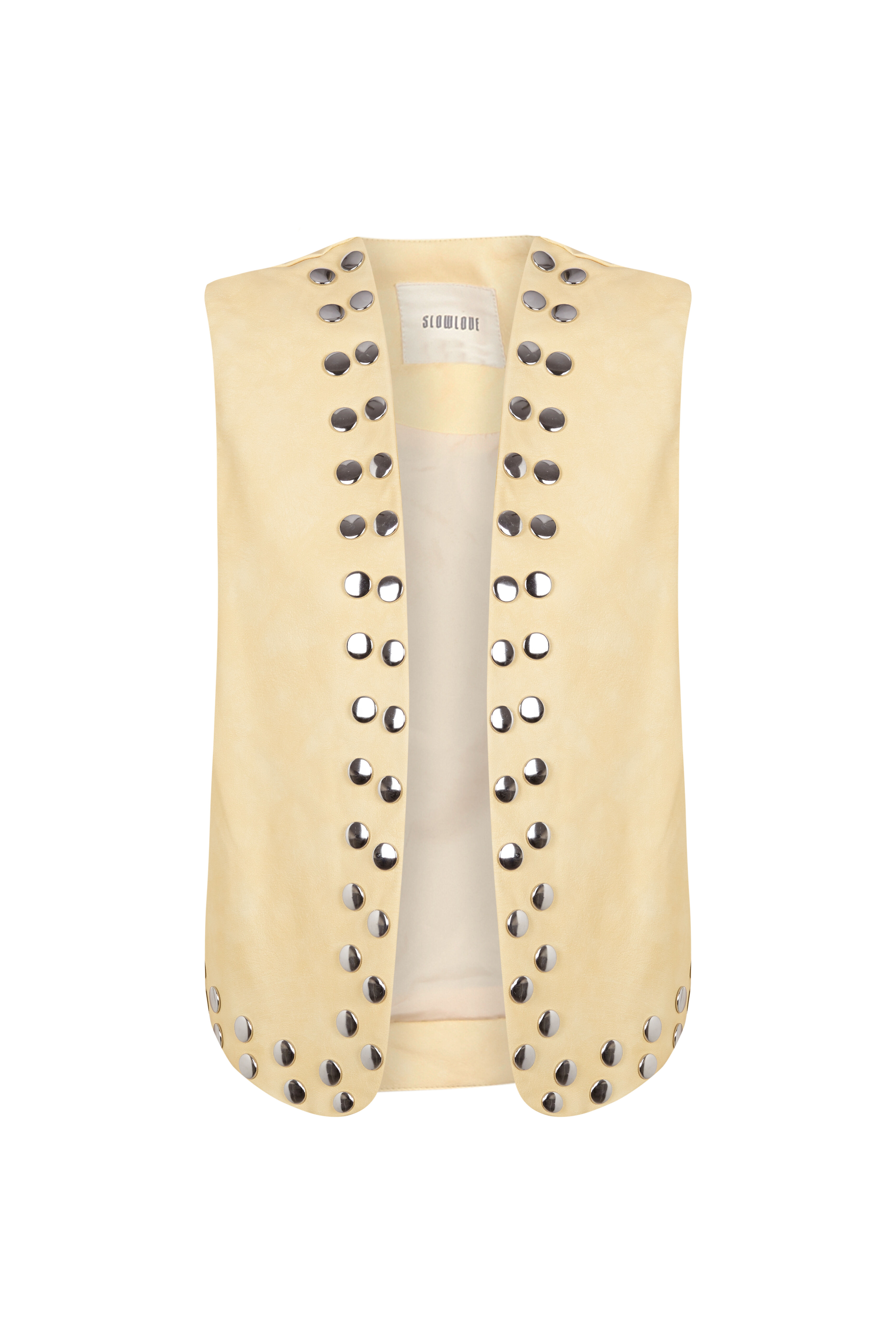 Slowlove Gilet with studs Yellow