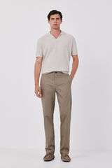 Cortefiel Print regular chinos Brown
