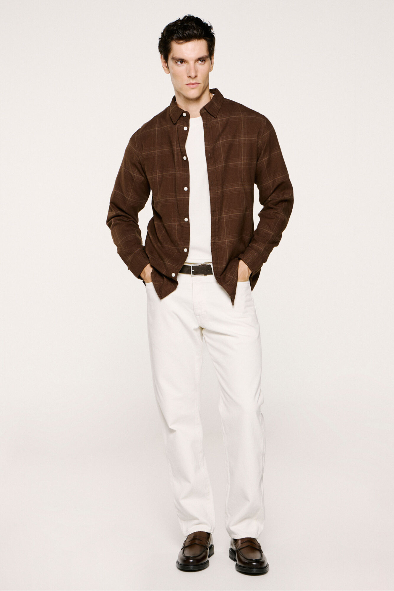 Selected Camisa de manga comprida com corte slim