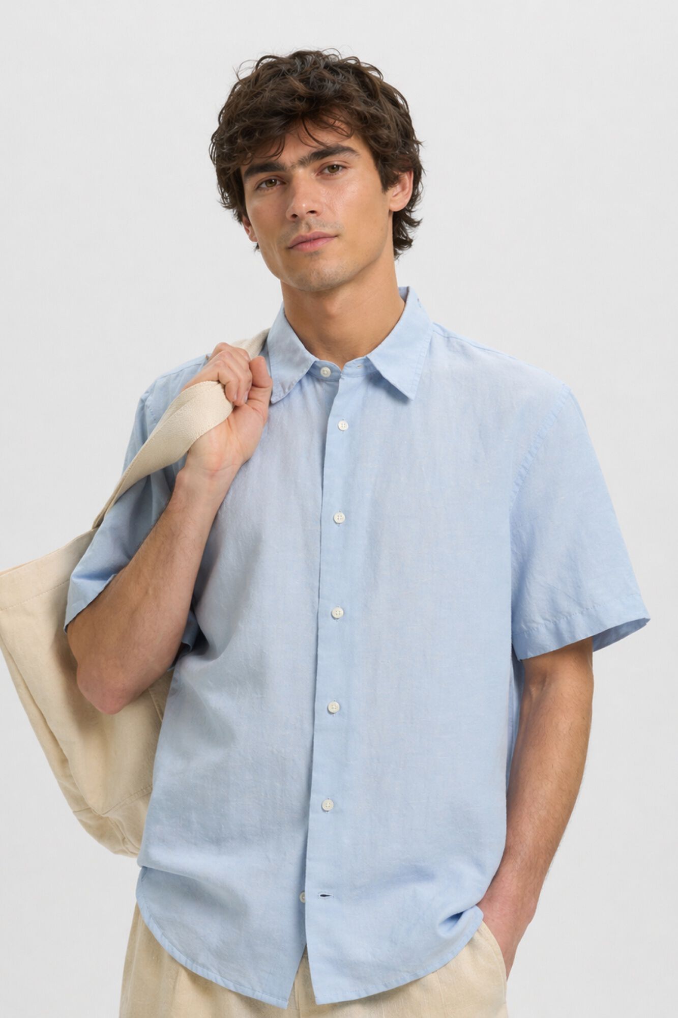 Selected Short sleeve shirt Blue