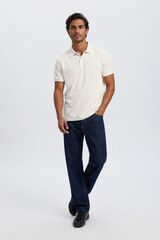 Selected Piqu&eacute; basic polo shirt White