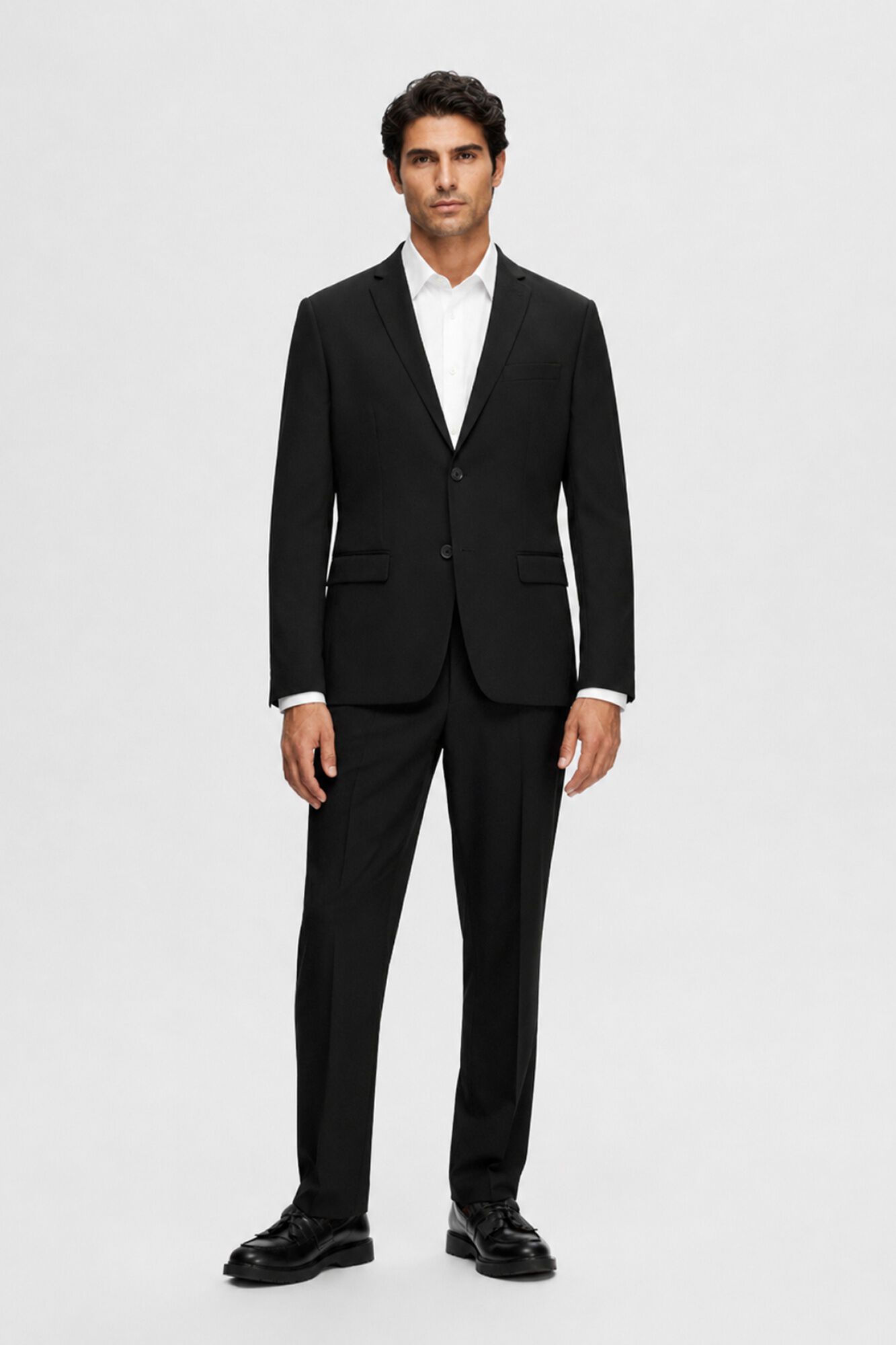Selected Blazer de fato Slim Fit confecionado com materiais reciclados.