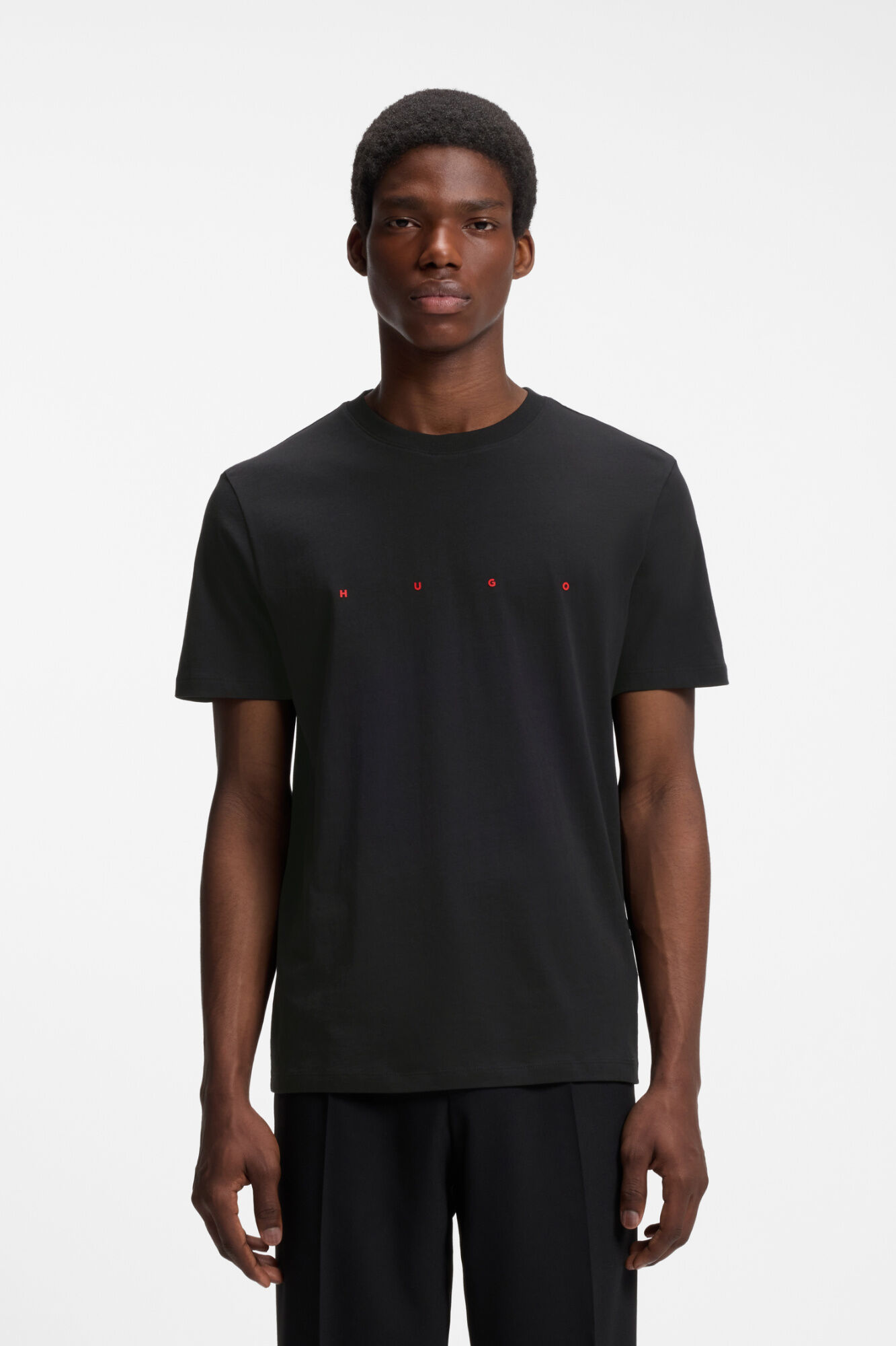 HUGO T-shirt de manga curta Preto