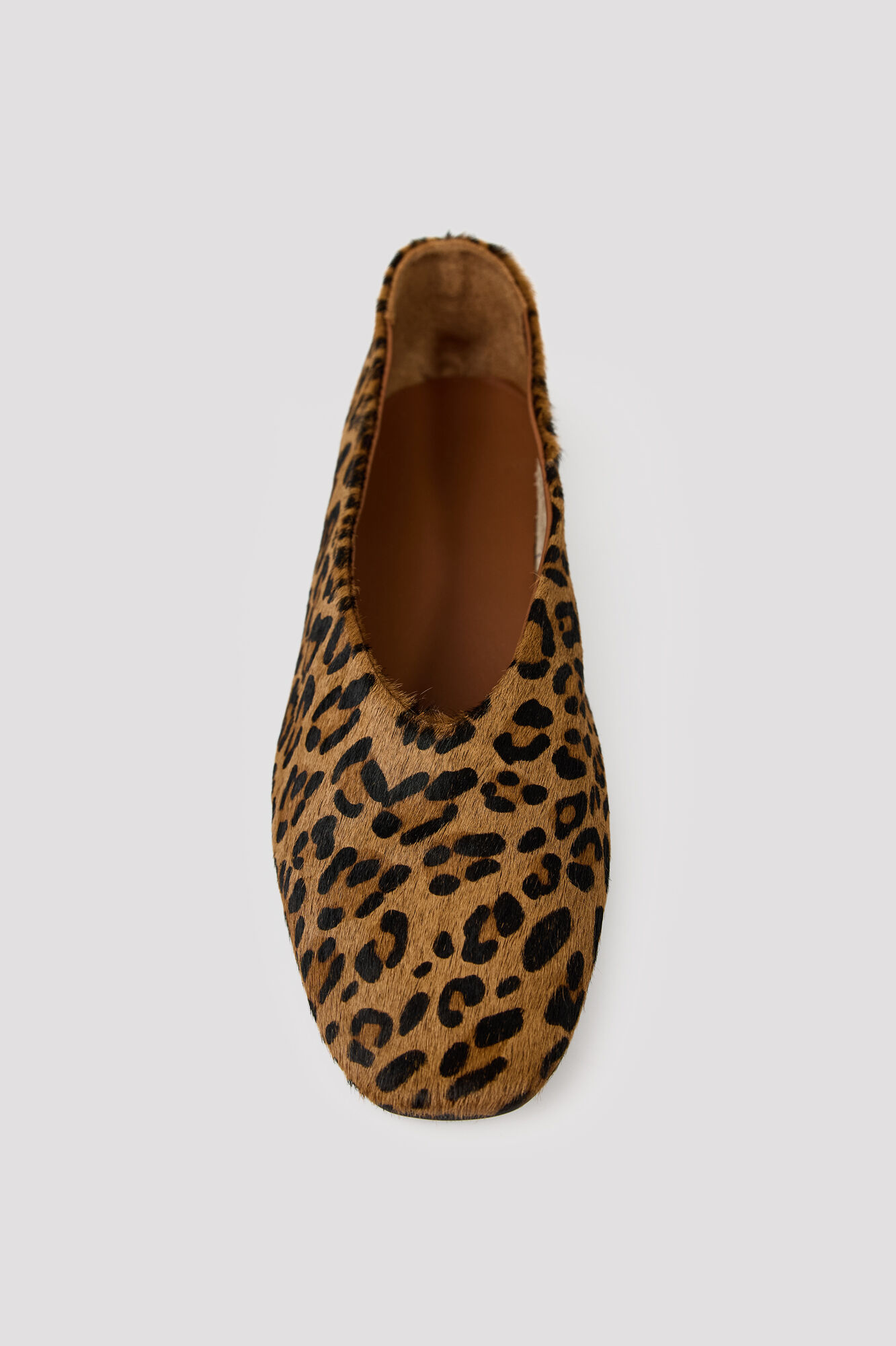 Cortefiel Animal print leather ballet flats