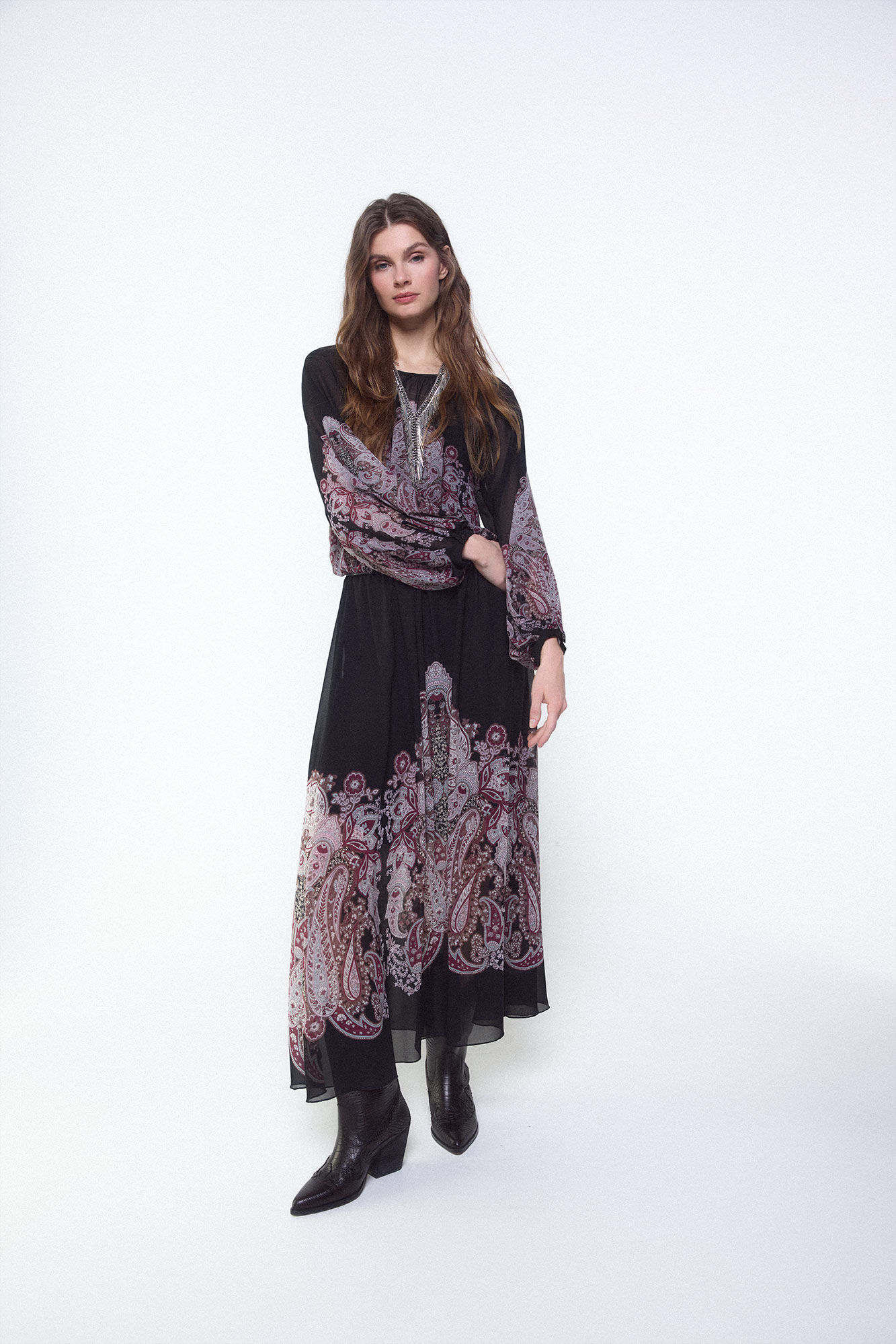 Slowlove Blusa estampada Cinzento