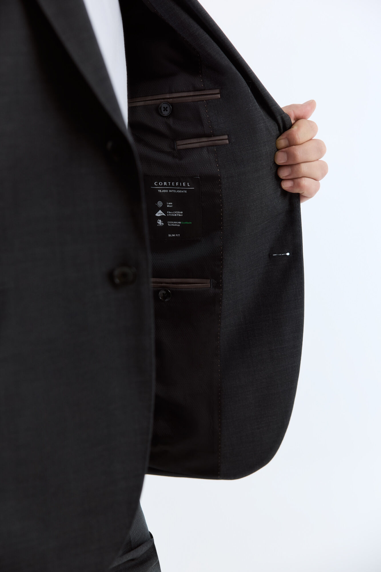 Cortefiel Blazer em tecido inteligente twill Cinzento