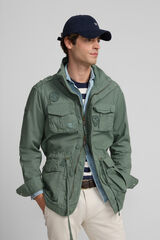 Silbon Parka tingida para vestimenta militar Verde