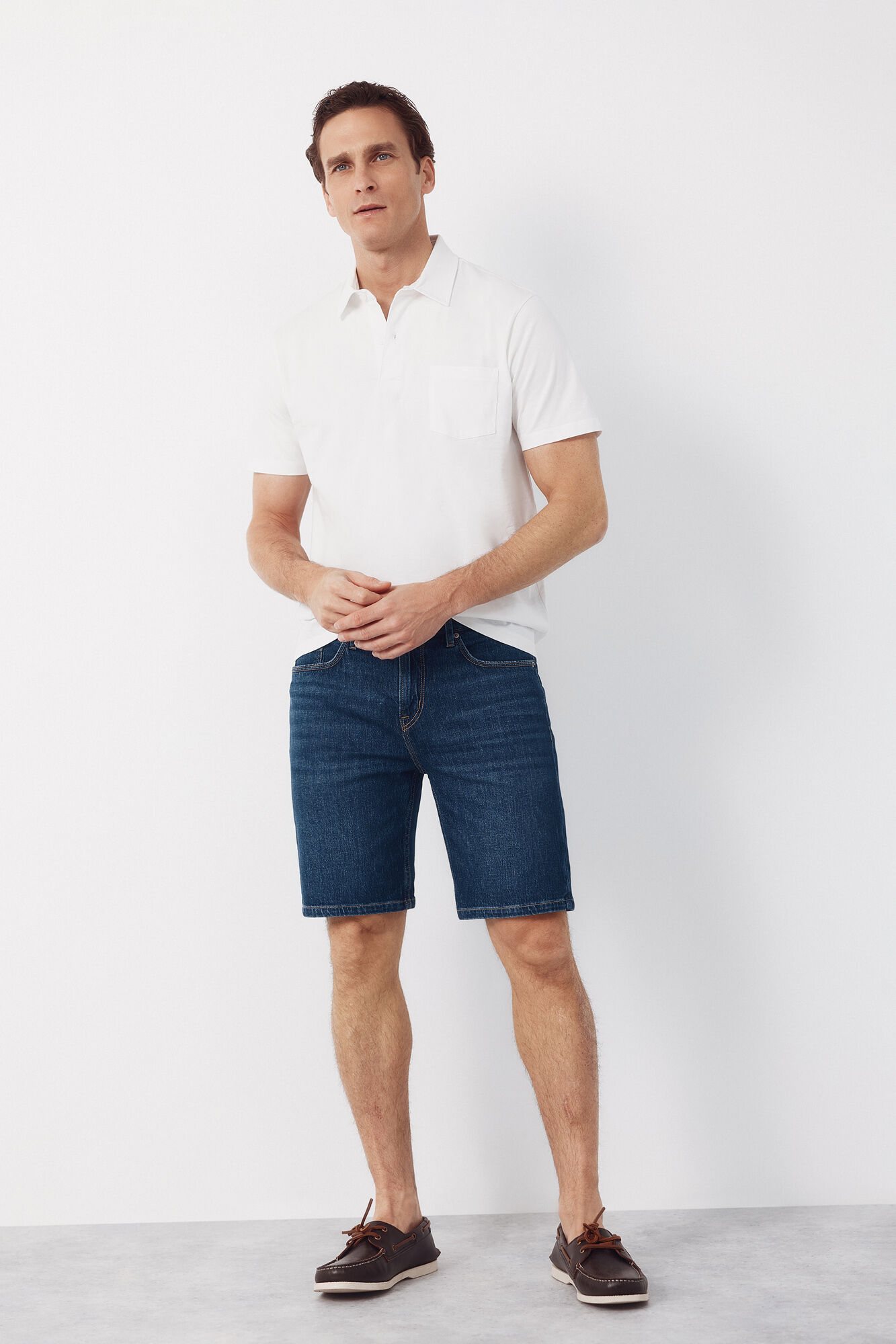 Cortefiel Plain pocket polo shirt
