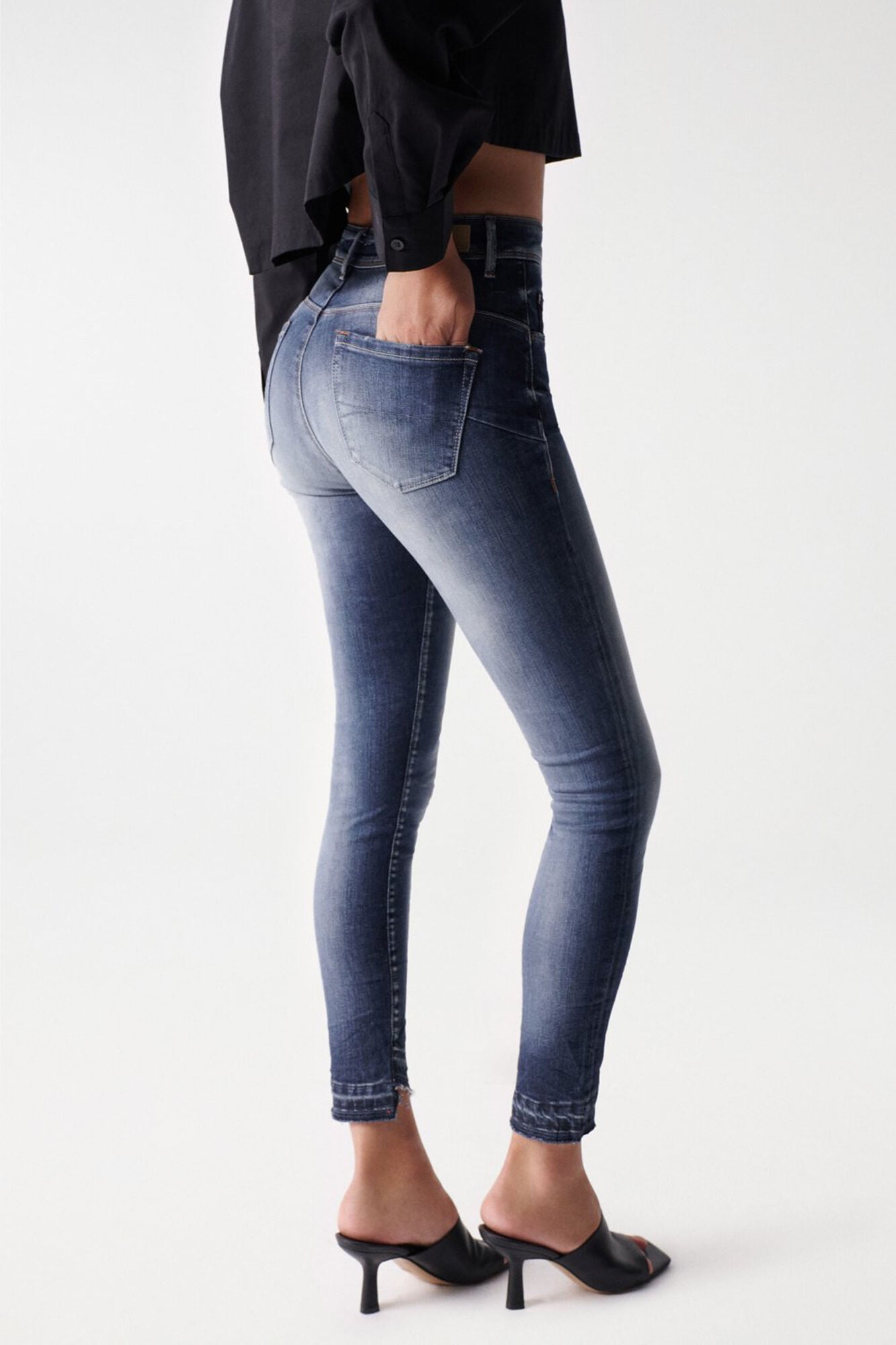 Salsa Jeans Faith push-in premium wash cropped jeans Blue