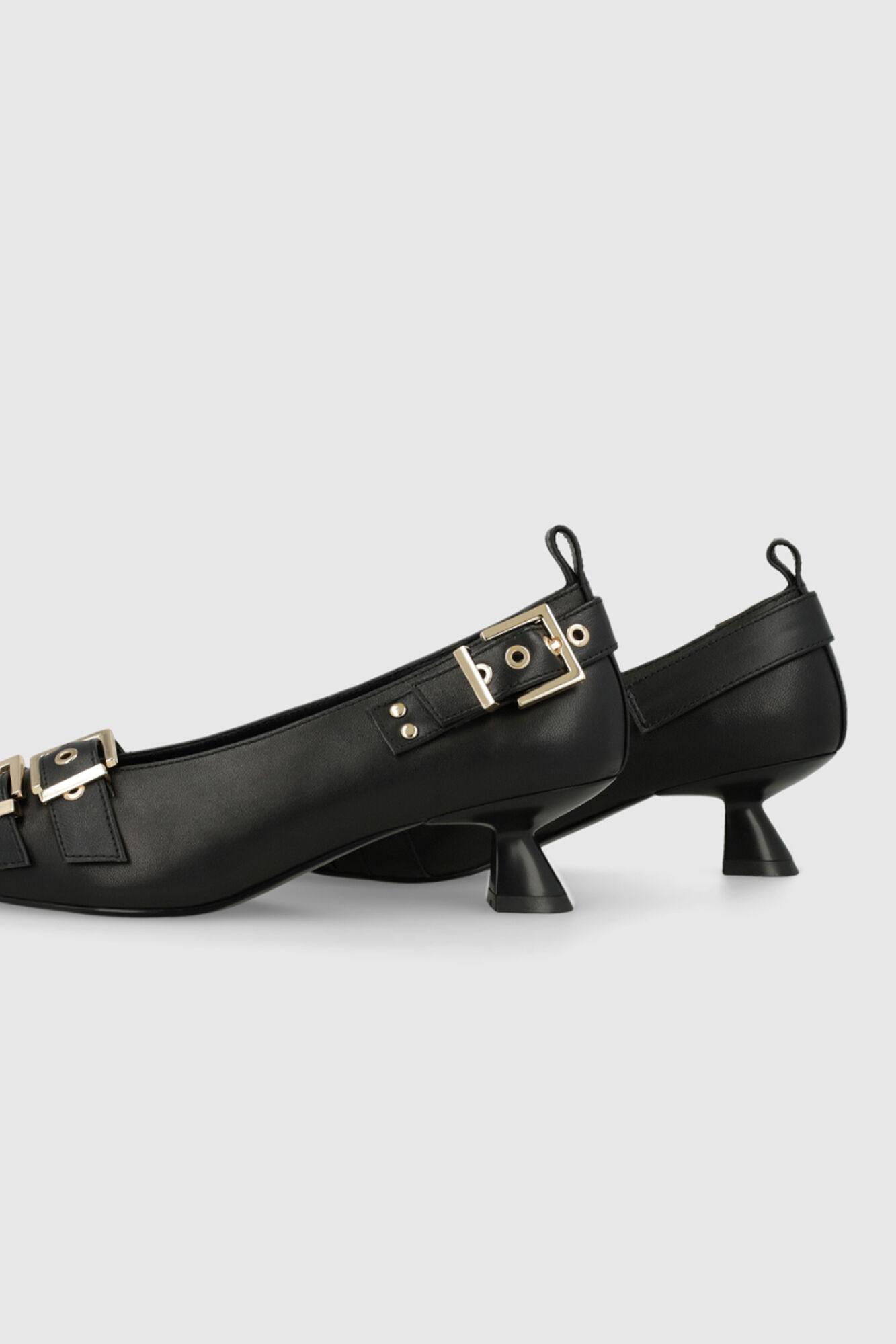Lodi Leather court shoes with embellishments Black