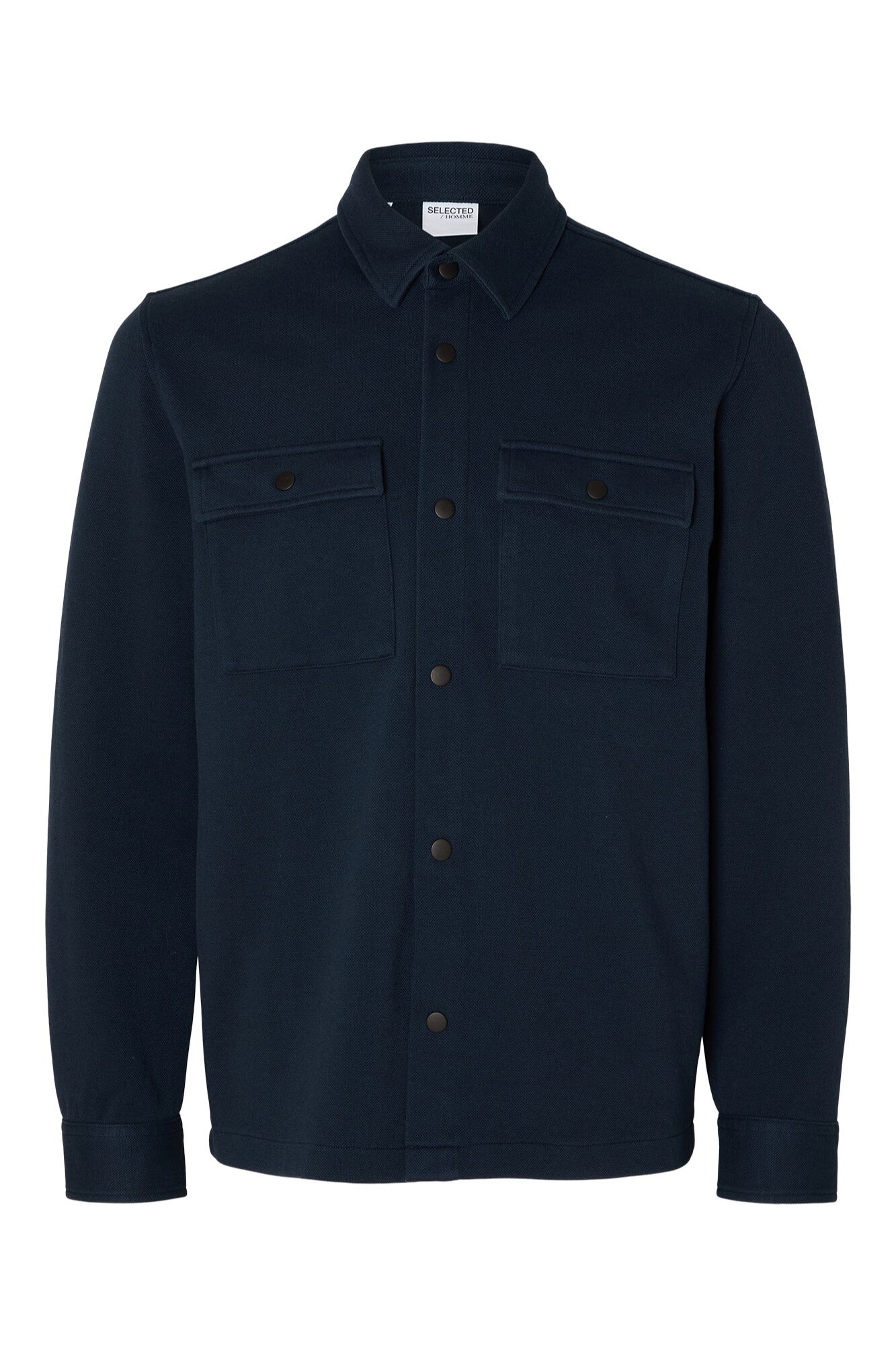 Selected Jacket with buttons Navy