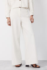Cortefiel Soft palazzo jeans Ivory