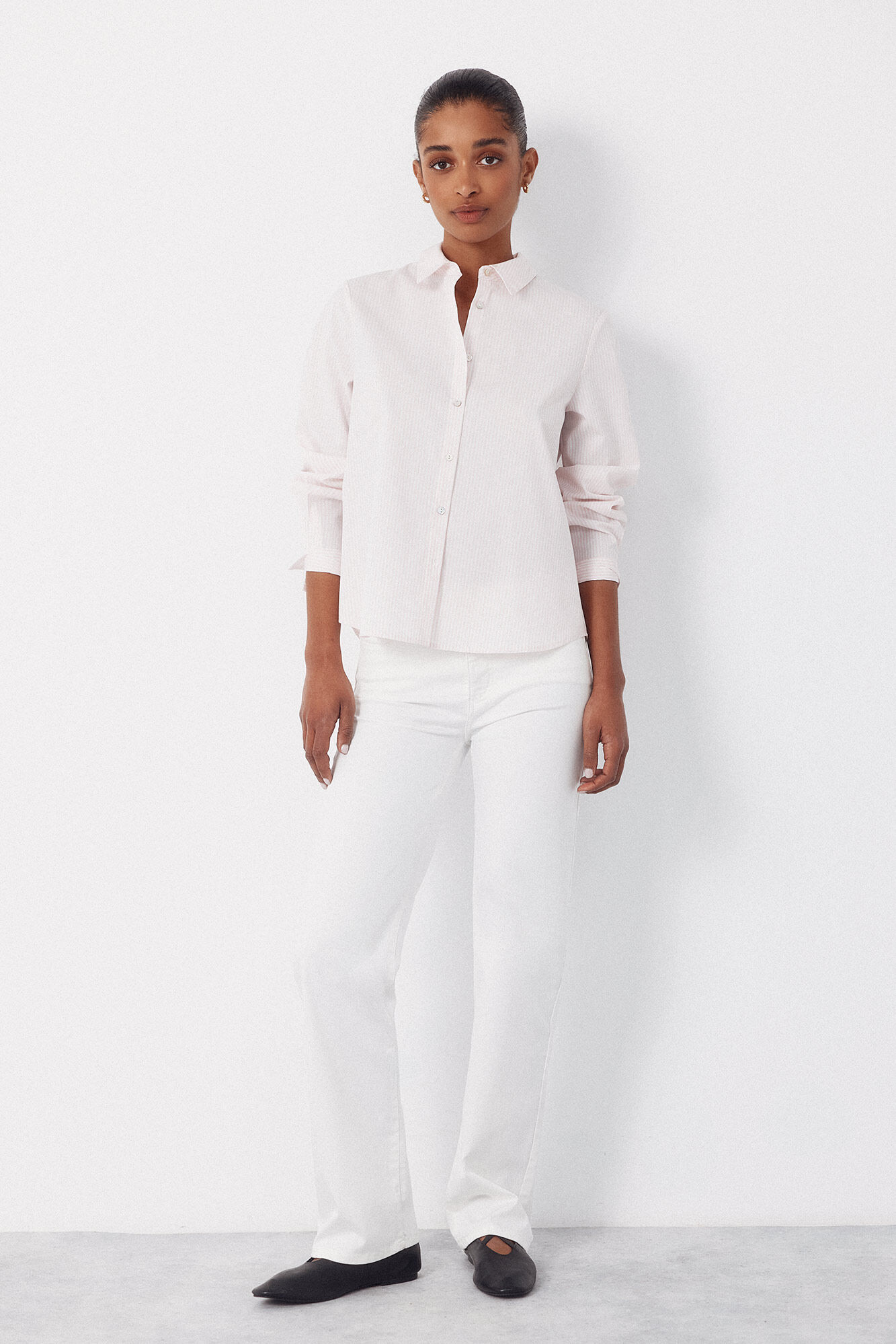 Cortefiel Poplin shirt Pink